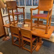 MOUSEMAN DINING TABLE WITH 6 CHAIRS