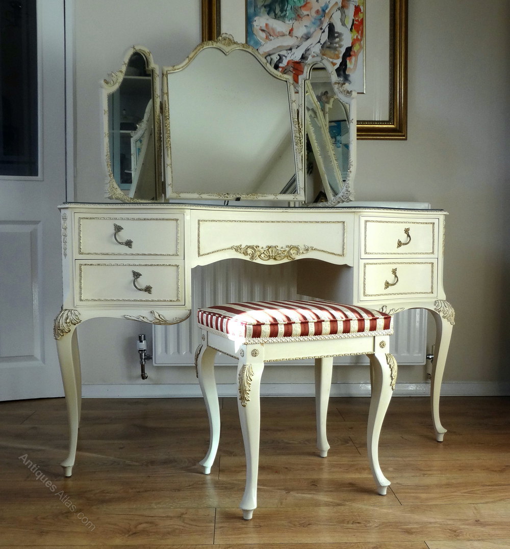 Antiques Atlas Painted French Louis Dressing Table Stool Painted French Louis Dressing Table Stool