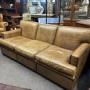 Pair Of Large Three Seater Leather Sofas