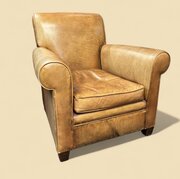 Vintage Tan Leather Armchair Circa 1940