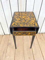 Decorated Drop Leaf Table