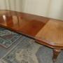 Large Mahogany Extending Dining Table & Leaf Carri