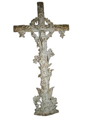 Large Cast Iron Crucifix Grave Marker
