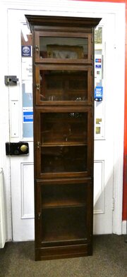 Unusually Slim Oak Stacking Bookcase