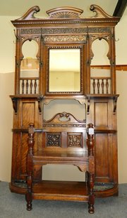 Large Oak Hall Stand