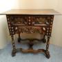 Very handsome William & Mary style oak side table 