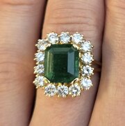 Emerald And Diamond Ring