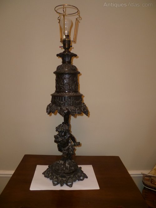 Antiques Atlas Bronze Statue Table Lamp