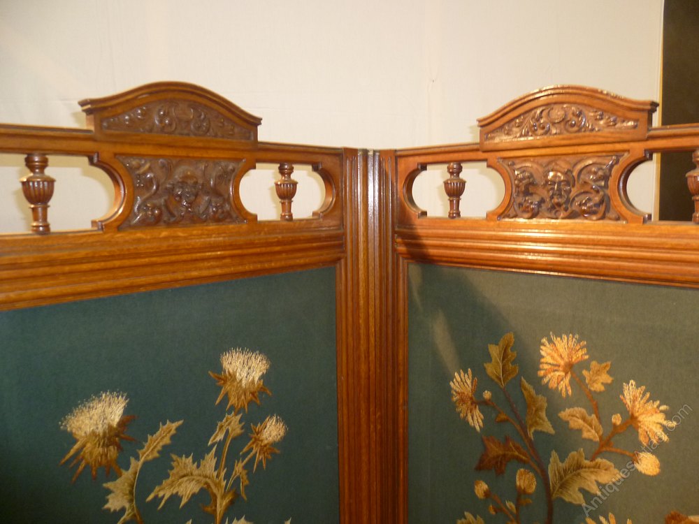 Oak 3 Folding Screen Antiques Atlas