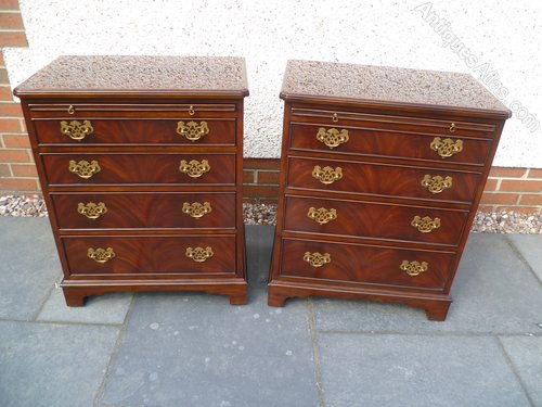 Pair Of Small Flame Mahogany Chests Antiques Atlas Pair Of Small Flame Mahogany Chests