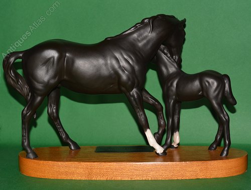 Antiques Atlas - Beswick Black Beauty & Foal 2466 & 2536 as040a1080