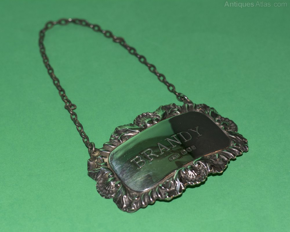 Antiques Atlas Silver Brandy Decanter Label London 1967