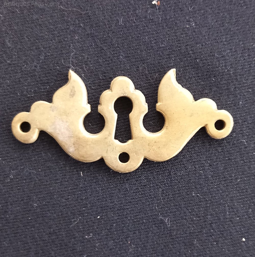 Antiques Atlas 3 Vintage Brass Key Escutcheon Plates