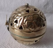 Antique Hanging Brass Incense Burner