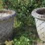 Pair of basket weave lattis Haddonstone Planters