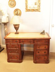 19th Century Mahogany Pedestal Desk 