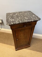 A 19th C French Walnut Bedside Cabinet