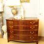 A Georgian Mahogany Bow-Front Chest of Drawers 