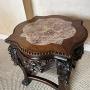A Late 19th C. Chinese Hardwood Marble Stand 
