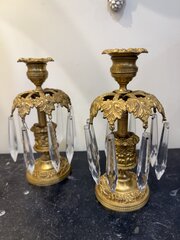 A Pair Of Antique French Ormolu Candlesticks
