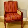 Edwardian Satinwood Painted Bergere/Cane Chair 