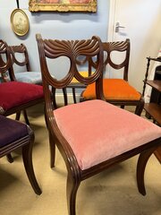 Set Of Six Regency Mahogany Dining Chairs 