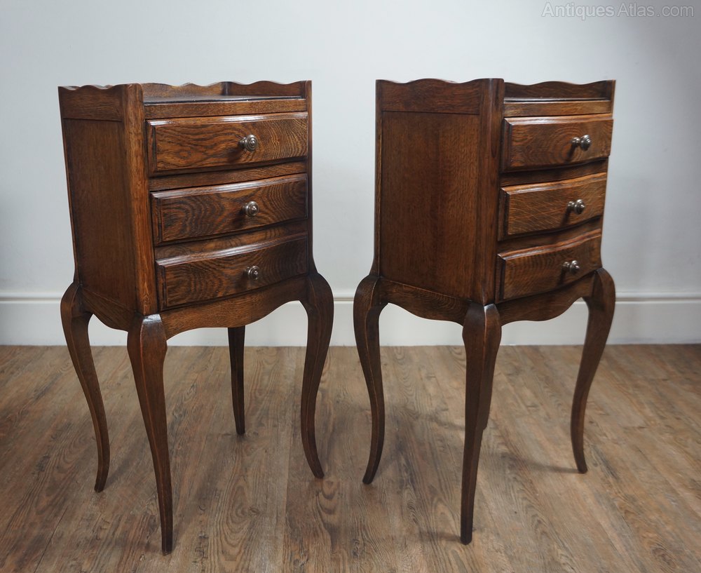 Antiques Atlas Pair Vintage French Oak Bedside Cabinets Pair Vintage French Oak Bedside Cabinets