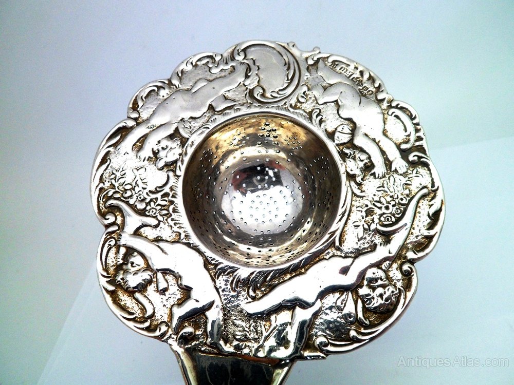 Antiques Atlas Solid Silver Tea Strainer B Muller Chester 1900
