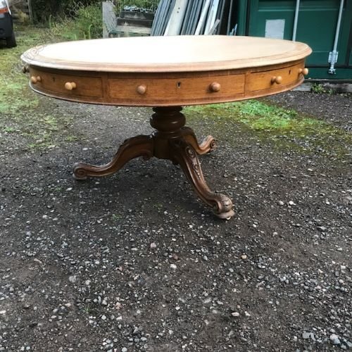 19thC Oak Drum Table Antiques Atlas