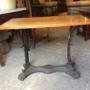 19th Century Mahogany Top Table on Cast Iron Base