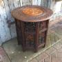 A Brass Inlay Moorish Folding Table