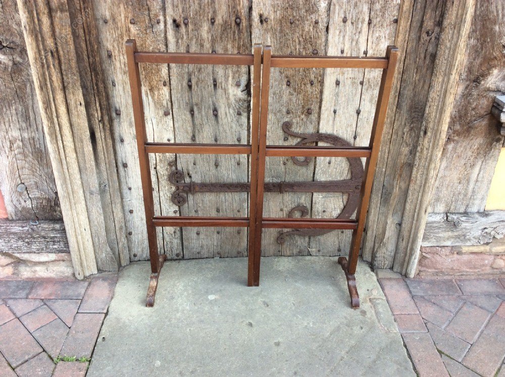An Edwardian Mahogany 3 Fold Towel Rail Antiques Atlas
