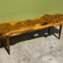Mid-20th cent Nakashima style yew wood table 