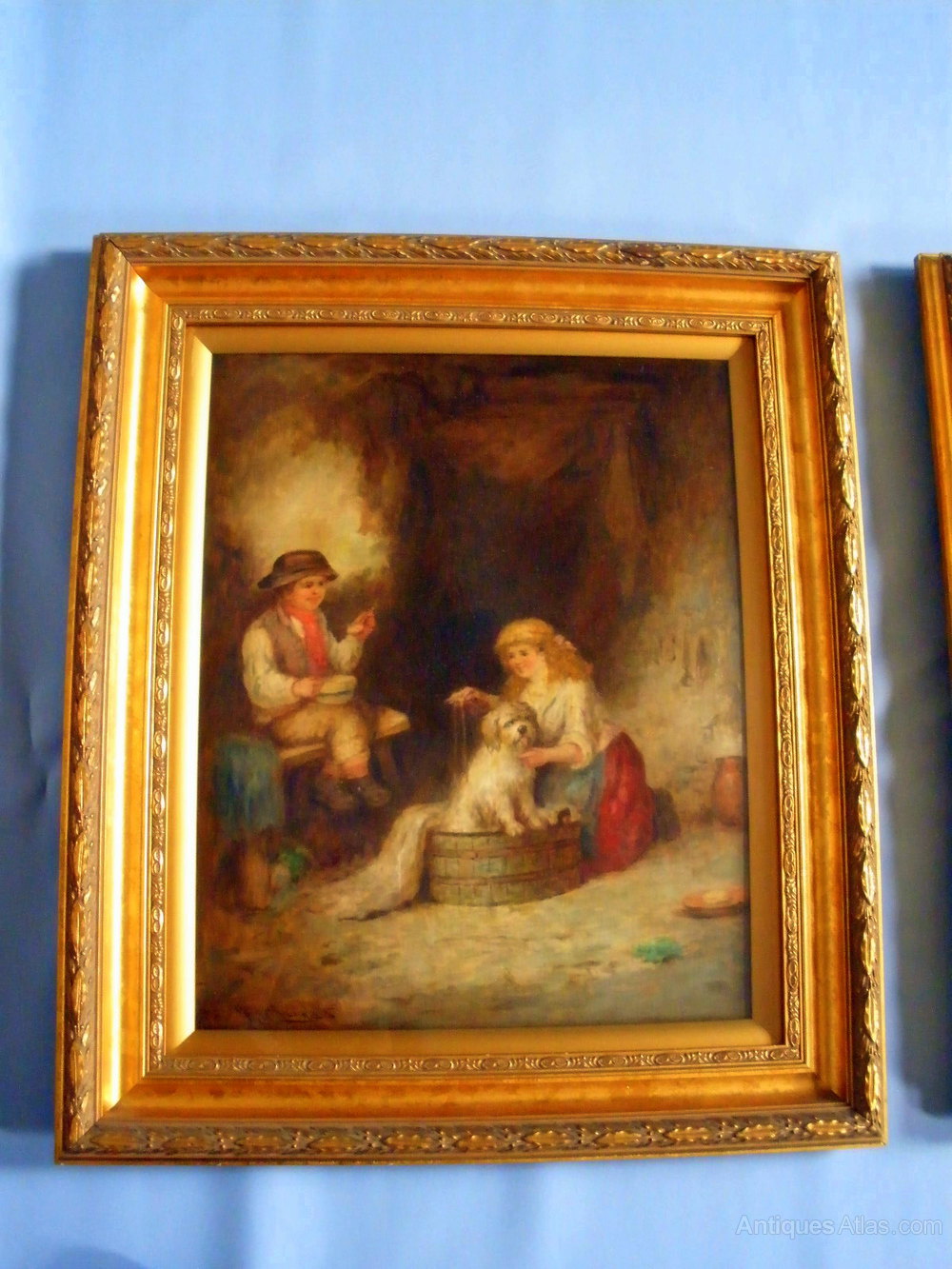 Antiques Atlas Pair Of Antique Paintings By Mark W. Langlois