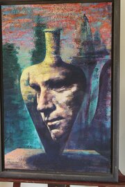 Hugh Davies Actor 1989 Oil On Canvas
