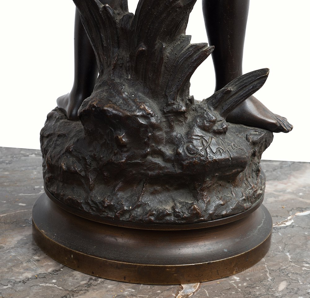 Antiques Atlas Ancient Bronze Sculpture Depicting Fisherman