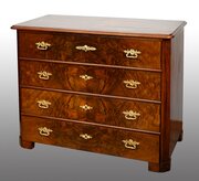Biedermeier Walnut Burl Chest Of Drawers. 19th C.