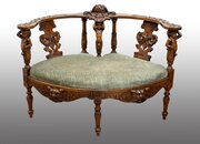 Carved Walnut Sofa. Italy, 19th Century.