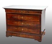 French Charles X Chest Of Drawers In Rosewood.