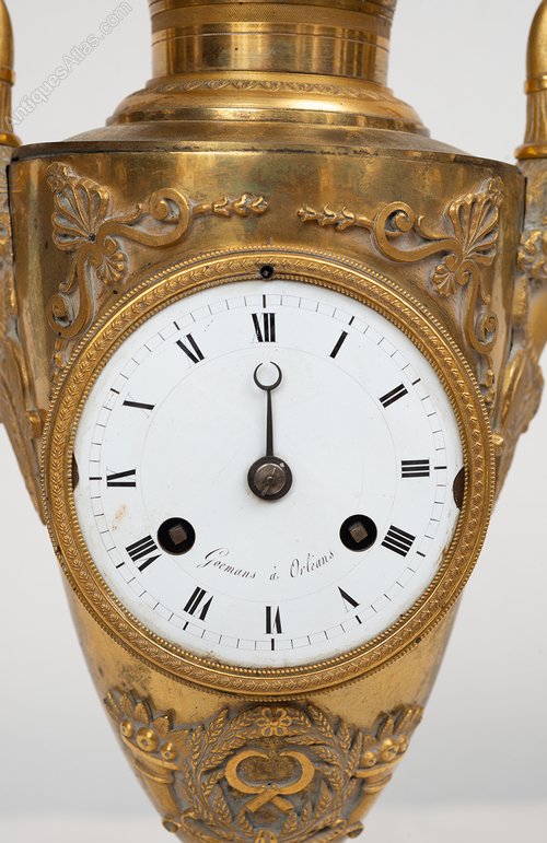 Antiques Atlas French Empire Clock In Gilded Bronze.