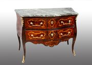 French Louis XV Chest Of Drawers In Purple Ebony. 