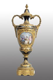 French Sèvres Porcelain Vase. 19th Century.