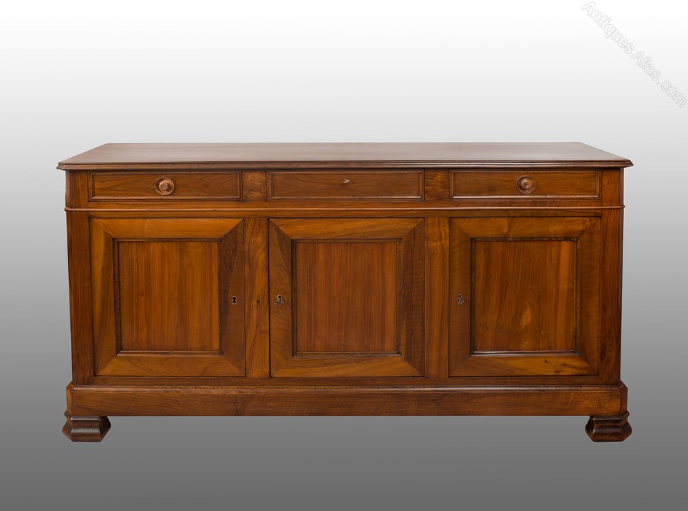 French Sideboard In Solid Walnut. 19Th.Century Antiques Atlas