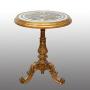 Gilded wood coffee table with a marble top. XIX C.