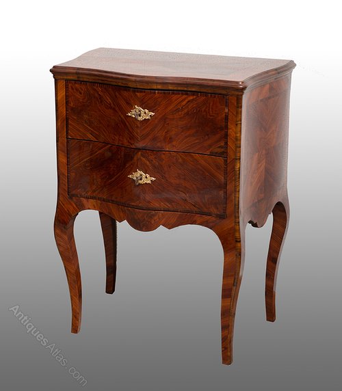 Italian Bedside Table In Kingwood. XVIII Century. Antiques Atlas