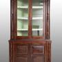 Italian Corner Cabinet In Solid Walnut.19th Centur
