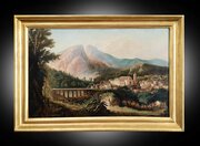 Italian Oil Painting On Canvas. 19th Century.