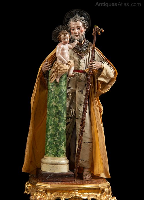 Antiques Atlas Italian Sculpture In Polychrome Wood. XIX C.