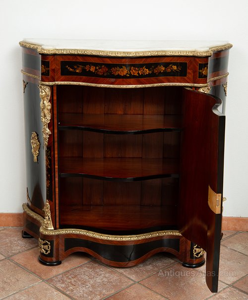 Napoleon III French Credenza In Polychrome Woods. Antiques Atlas