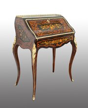 Napoleon III Writing Desk In Polychrome Wood.19thC